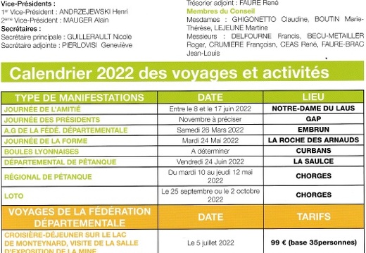 2022 Actualités